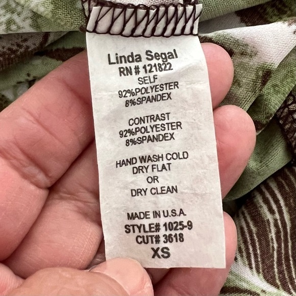 Linda Segal Tropical Print Braided Racerback Maxi Dress. Size XS - Picture 5 of 13